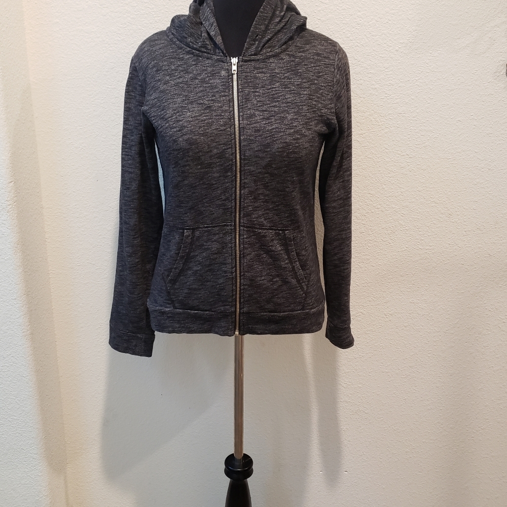 gray pink jacket with hoodie